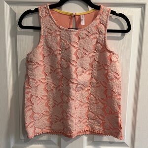 Xhilaration Coral Lace Sleeveless Blouse